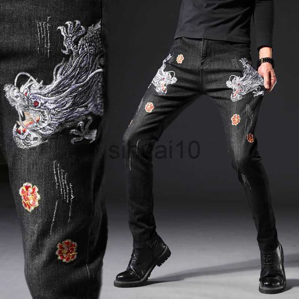 men's jeans autumn ripped patch jeans men elastic 3d double dragon embroidery designer jeans trousers printed casual pants j230728, Blue
men's jeans autumn ripped patch jeans men elastic 3d double dragon embroidery designer jeans trousers printed casual pants j230728, Blue