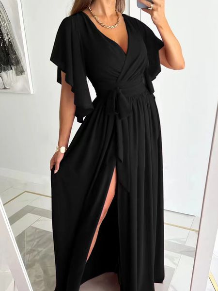plus size dresses plus size v-neck short sleeve long casual dress for women 230729, Black
plus size dresses plus size v-neck short sleeve long casual dress for women 230729, Black