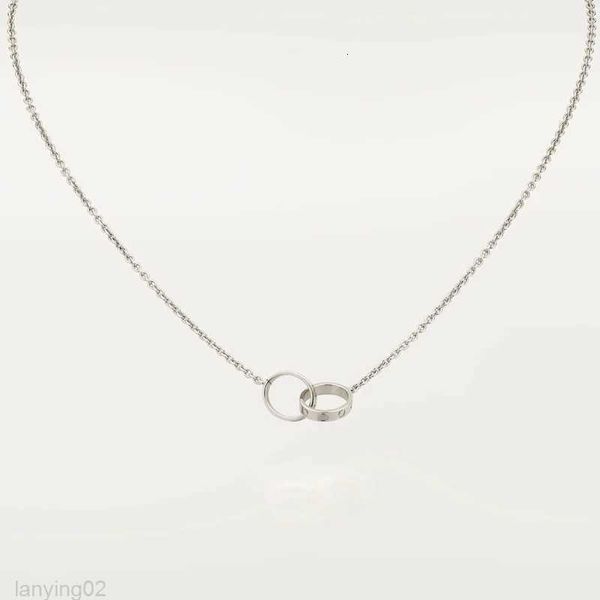 new classic design double loop charms pendant love necklace for women girls 316l steel wedding jewelry collares collier, Silver
new classic design double loop charms pendant love necklace for women girls 316l steel wedding jewelry collares collier, Silver