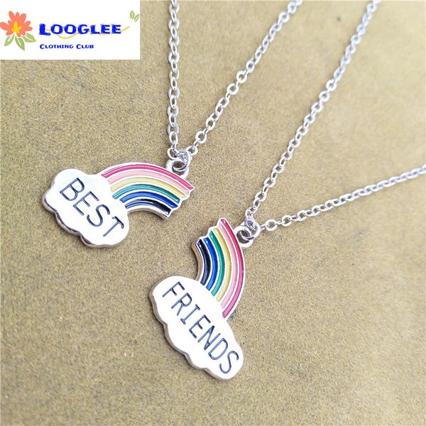 colorful alphabet sweater chain two girlfriends korean version alloy drip oil rainbow necklace friends, Silver
colorful alphabet sweater chain two girlfriends korean version alloy drip oil rainbow necklace friends, Silver