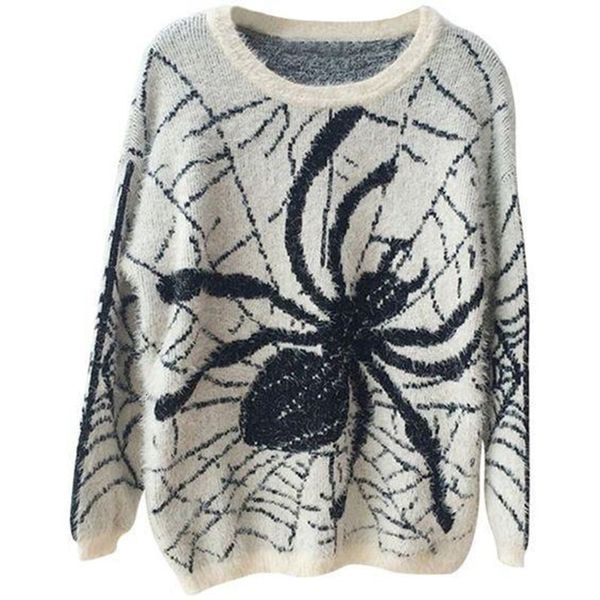 women's sweaters hquality rabbit hair plush sweater spider knitting men pullover women y2k clothes punk grunge harajuku coat 230729, White;black
women's sweaters hquality rabbit hair plush sweater spider knitting men pullover women y2k clothes punk grunge harajuku coat 230729, White;black