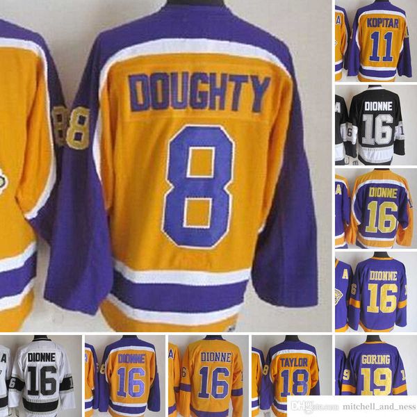1980 movie vintage hockey 16 marcel dionne jerseys ccm embroidery 19 butch goring 11 anze kopitar 8 drew doughty 18 taylor jersey yellow whi, Black;red
1980 movie vintage hockey 16 marcel dionne jerseys ccm embroidery 19 butch goring 11 anze kopitar 8 drew doughty 18 taylor jersey yellow whi, Black;red