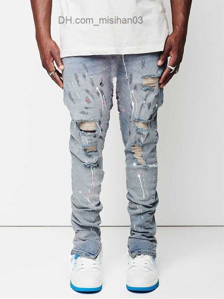 men's pants side seam zipper jeans men's paint ultra-thin fit cotton torn denim pants autumn street fashion knee abrasive baby blu, Black
men's pants side seam zipper jeans men's paint ultra-thin fit cotton torn denim pants autumn street fashion knee abrasive baby blu, Black