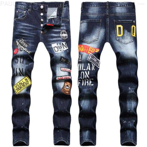 men's jeans mens fashion street hip-hop 2023 male punk style denim pants men stretchy slim fit ripped oversize l230731, Blue
men's jeans mens fashion street hip-hop 2023 male punk style denim pants men stretchy slim fit ripped oversize l230731, Blue