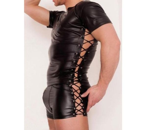 men039s faux leather short sleeve and shorts underwear lingerie 2 piece set men clubwear nightclub erotic lingeries s2348556, Red;black
men039s faux leather short sleeve and shorts underwear lingerie 2 piece set men clubwear nightclub erotic lingeries s2348556, Red;black