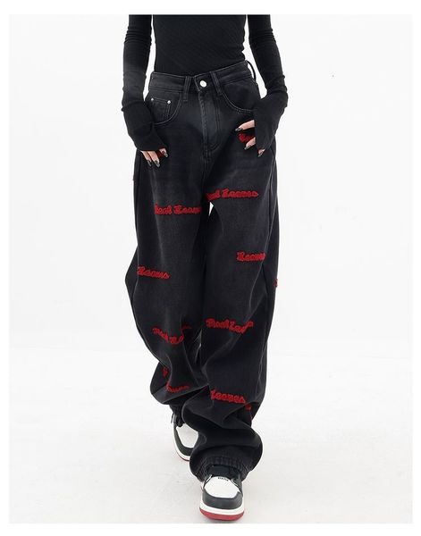 women's jeans spring and autumn plus size women embroidered straight jeans loose slim high waist floor mopping wide leg pants baggy jea, Blue
women's jeans spring and autumn plus size women embroidered straight jeans loose slim high waist floor mopping wide leg pants baggy jea, Blue