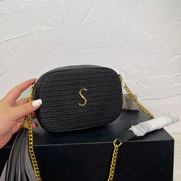 fashion womens shoulder bag classic straw camera bag hardware metal buckle gold chain luxury handbags card holder brand designer princess ba
fashion womens shoulder bag classic straw camera bag hardware metal buckle gold chain luxury handbags card holder brand designer princess ba