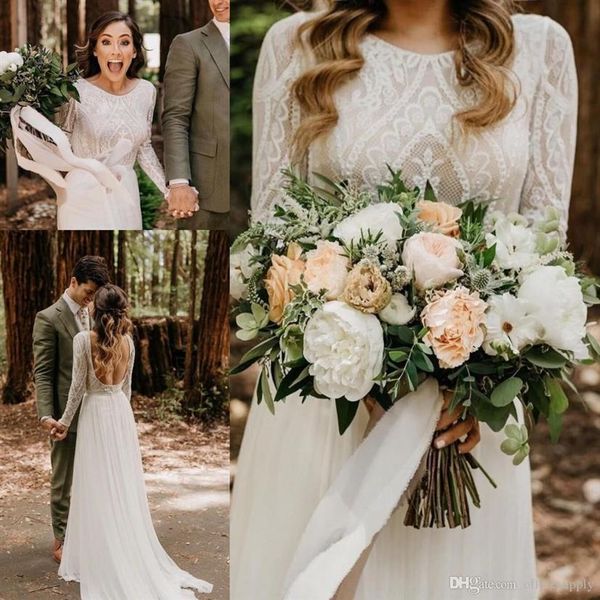 country style bohemian wedding dress backless long sleeves boho bridal gowns dresses robe de mariee vestidos novia276u, White
country style bohemian wedding dress backless long sleeves boho bridal gowns dresses robe de mariee vestidos novia276u, White