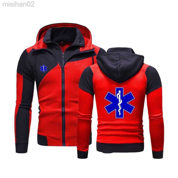 men's hoodies sweatshirts emt emergency ambulance 2021 new fashionable double zipper hoodie spring and autumn jackets casual sportswear, Black
men's hoodies sweatshirts emt emergency ambulance 2021 new fashionable double zipper hoodie spring and autumn jackets casual sportswear, Black