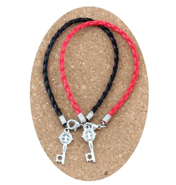 50pcs/lots leather bracelet antique silver benedict medal key religious charms pendants (red & black)5562580, Golden;silver
50pcs/lots leather bracelet antique silver benedict medal key religious charms pendants (red & black)5562580, Golden;silver