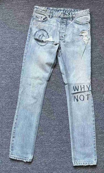 2023 kusbi jeans mens designers pants ksb men's spring/summer washed worn-out with holes slim fitting stretch 30-40jzkp, Blue
2023 kusbi jeans mens designers pants ksb men's spring/summer washed worn-out with holes slim fitting stretch 30-40jzkp, Blue