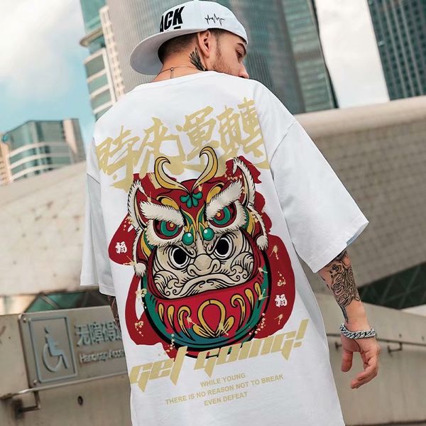 2023 high street hip-hop trend short-sleeved t-shirt men's summer loose national tide street tide half-sleeve tide, White;black
2023 high street hip-hop trend short-sleeved t-shirt men's summer loose national tide street tide half-sleeve tide, White;black