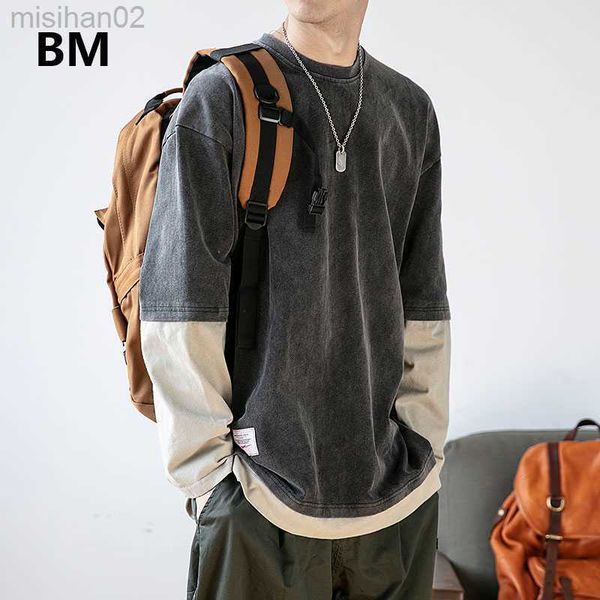 men's hoodies sweatshirts japanese streetwear fake two sweatshirts fashion round neck loose pullover men clothing harajuku hip hop casu, Black
men's hoodies sweatshirts japanese streetwear fake two sweatshirts fashion round neck loose pullover men clothing harajuku hip hop casu, Black