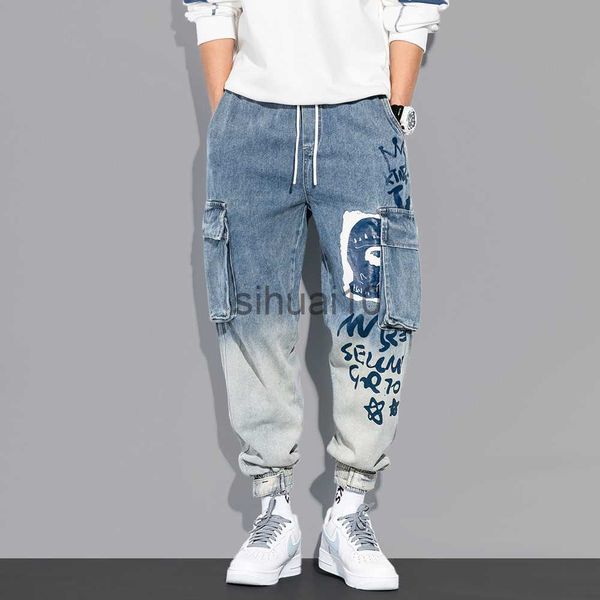 men's jeans new streetwear hip hop cargo pants men's jeans casual pants elastic harun pants joggers pants in autumn and spring men, Blue
men's jeans new streetwear hip hop cargo pants men's jeans casual pants elastic harun pants joggers pants in autumn and spring men, Blue