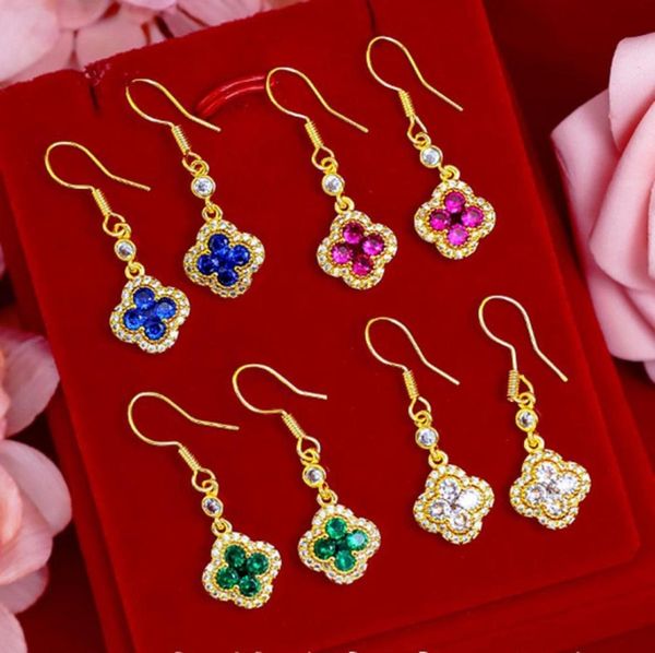 microset fourleaf clover zircon hookfish earrings 18k yellow gold filled beautuful trendy womens dangle earrings shiny gift8153079, Silver
microset fourleaf clover zircon hookfish earrings 18k yellow gold filled beautuful trendy womens dangle earrings shiny gift8153079, Silver