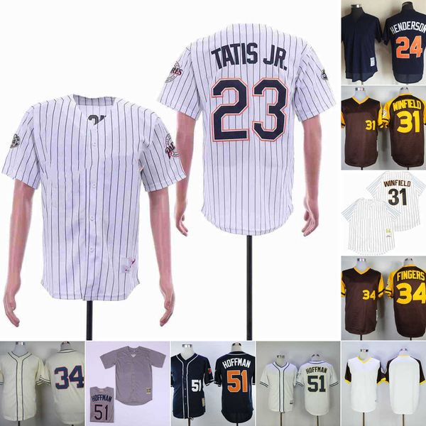 vintage college mitchell and ness baseball 51 trevor hoffman jerseys stitched 31 dave winfield 34 rollie fingers 24 rickey henderson 23 fern, Black
vintage college mitchell and ness baseball 51 trevor hoffman jerseys stitched 31 dave winfield 34 rollie fingers 24 rickey henderson 23 fern, Black