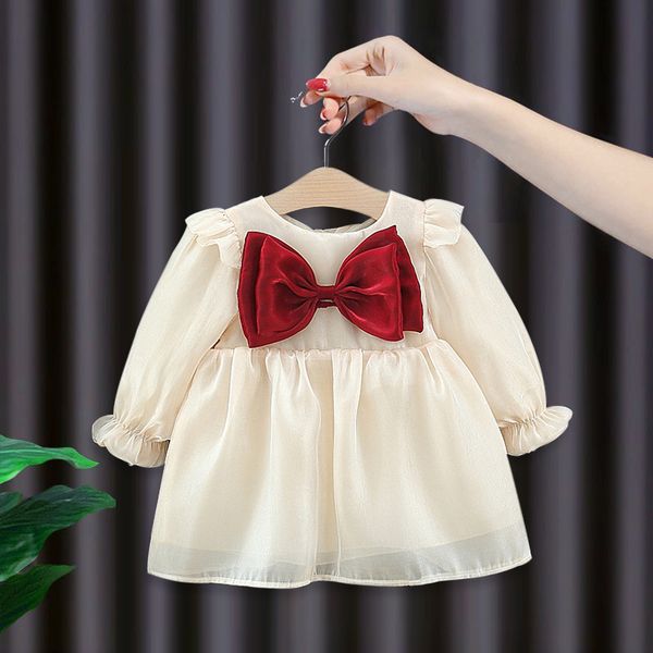 girl s dresses born baby girl spring fall clothes wear bow princess party dresses dress for toddler baby clothing 1 year birthday 230731, Red;yellow
girl s dresses born baby girl spring fall clothes wear bow princess party dresses dress for toddler baby clothing 1 year birthday 230731, Red;yellow