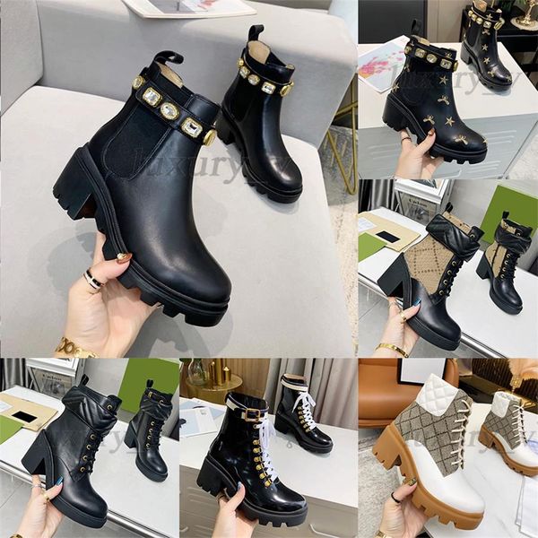 designer desert boots women ankle boots diamond genuine leather boot winter vintage print jacquard platform chunky high heels, Black
designer desert boots women ankle boots diamond genuine leather boot winter vintage print jacquard platform chunky high heels, Black