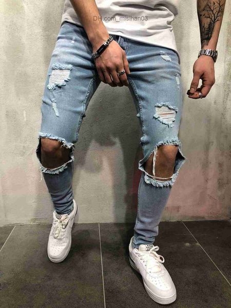 men's pants men's jeans fashionable tight and torn denim jeans cyclist high-quality men's ultra-thin casual men's pants, Black
men's pants men's jeans fashionable tight and torn denim jeans cyclist high-quality men's ultra-thin casual men's pants, Black