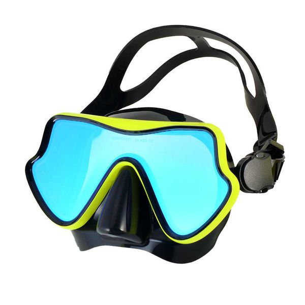 snorkel diving mask colorful len wide view tempered glass goggles anti leakage scuba mask silicone swimming goggles for adults, Blue
snorkel diving mask colorful len wide view tempered glass goggles anti leakage scuba mask silicone swimming goggles for adults, Blue