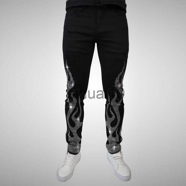 men's jeans 2021 men's stretchy black jeans skinny slim fit drill punk streetwear biker trousers man rhinestone hole denim pencil, Blue
men's jeans 2021 men's stretchy black jeans skinny slim fit drill punk streetwear biker trousers man rhinestone hole denim pencil, Blue