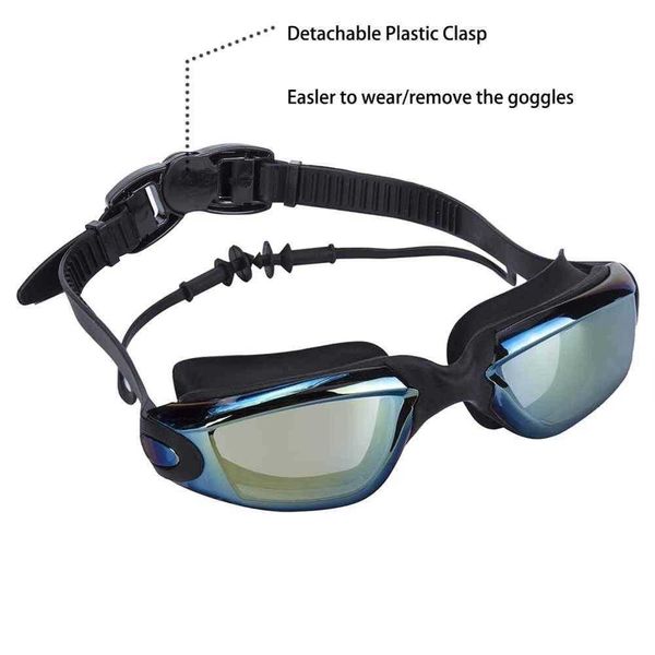 myopia swimming goggles ear plug anti fog optical women men professional prescription swim pool eyewear diving glasses, Blue
myopia swimming goggles ear plug anti fog optical women men professional prescription swim pool eyewear diving glasses, Blue