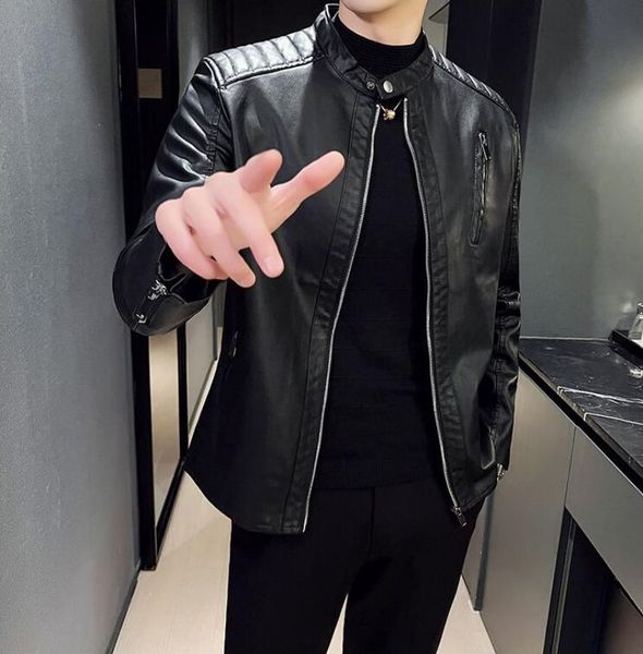 mens white leather jackets fashion trend simple personality men's men's autumn spring pu leather jackets winter slim windbreaker, Black
mens white leather jackets fashion trend simple personality men's men's autumn spring pu leather jackets winter slim windbreaker, Black