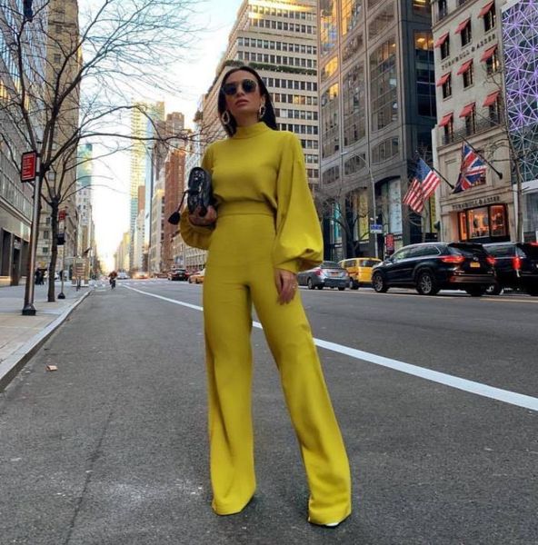 high collar lantern sleeve simple capable ol style jumpsuit european and american jumpsuit8611372, Black;white
high collar lantern sleeve simple capable ol style jumpsuit european and american jumpsuit8611372, Black;white
