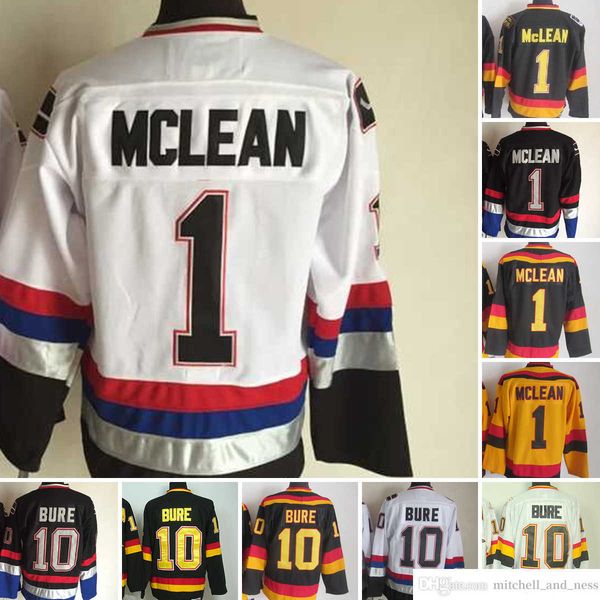 1980 movie vintage hockey 1 kirk mclean jerseys ccm embroidery 10 pavel bure jersey black yellow white, Black;red
1980 movie vintage hockey 1 kirk mclean jerseys ccm embroidery 10 pavel bure jersey black yellow white, Black;red