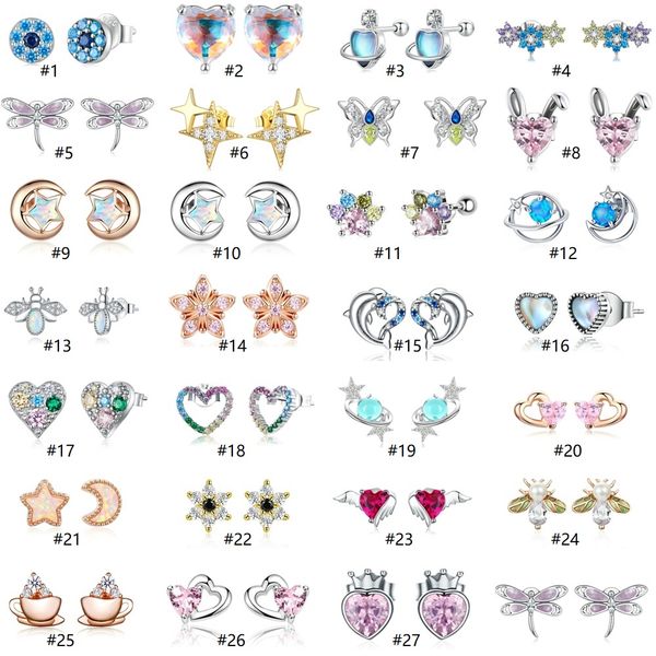 s925 sterling silver earrings fashion plated rose white gold ear buckle feminine temperament earrings 925 silver ear studs s061, Golden;silver
s925 sterling silver earrings fashion plated rose white gold ear buckle feminine temperament earrings 925 silver ear studs s061, Golden;silver