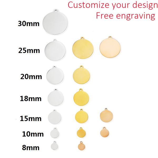 charms mylongingcharm 30pcs laser engraved custom your or design engravable round tags necklace pendant bracelet charms steel 230729, Bronze;silver
charms mylongingcharm 30pcs laser engraved custom your or design engravable round tags necklace pendant bracelet charms steel 230729, Bronze;silver