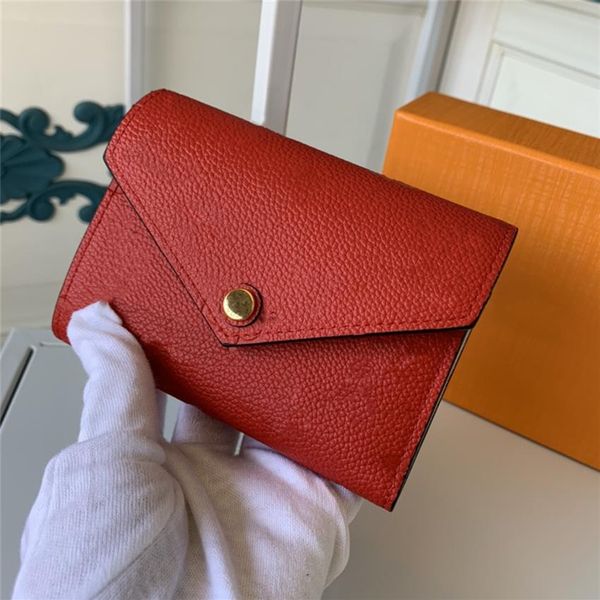 luxurys designers wallets purse bag fashion short victorine wallet embossed monograms empreinte classic pallas card h3253, Red;black
luxurys designers wallets purse bag fashion short victorine wallet embossed monograms empreinte classic pallas card h3253, Red;black
