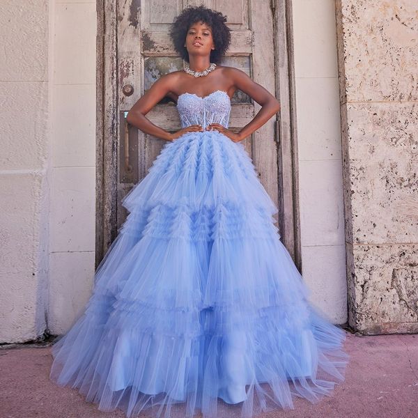 blue ruffles ball gown wedding dresses sweetheart with lace appliques tiere bridal gown layere skirt womens special occasion wears, White
blue ruffles ball gown wedding dresses sweetheart with lace appliques tiere bridal gown layere skirt womens special occasion wears, White