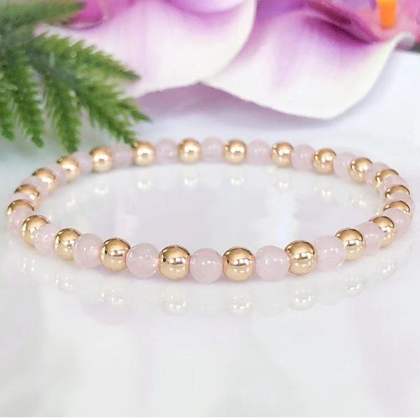 mg1904 4 mm rose quartz golden beads bracelet womens gemstone heart chakra wrist mala yoga jewelry, Black
mg1904 4 mm rose quartz golden beads bracelet womens gemstone heart chakra wrist mala yoga jewelry, Black