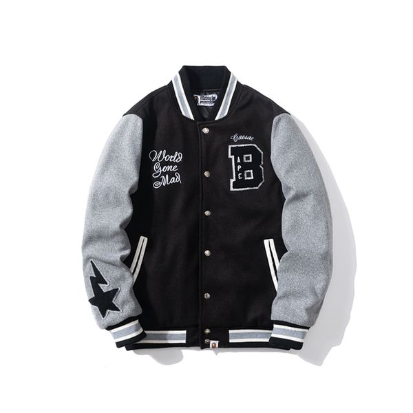 s m xl 2xl mens jacket designer jacket varsity jacket lovers baseball uniform spring autumn casual coat embroidery fashion tide sports loo, Black;brown
s m xl 2xl mens jacket designer jacket varsity jacket lovers baseball uniform spring autumn casual coat embroidery fashion tide sports loo, Black;brown