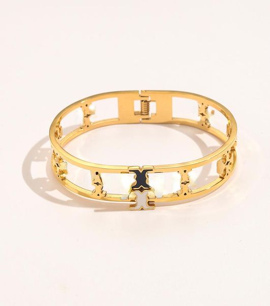 new style bracelets women bangle luxury designer letter jewelry 18k gold plated stainless steel wedding lovers gift bangles wholes1080068, Black
new style bracelets women bangle luxury designer letter jewelry 18k gold plated stainless steel wedding lovers gift bangles wholes1080068, Black