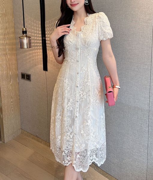 women's dress 2023 summer sp french hepburn style sweet heavy industry water-soluble lace skirt.july, Black;gray
women's dress 2023 summer sp french hepburn style sweet heavy industry water-soluble lace skirt.july, Black;gray
