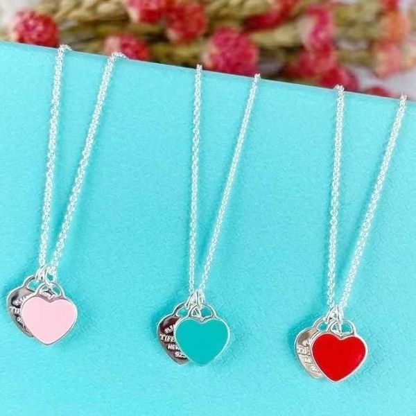 return to necklace jewelry t blue red pink double heart enamel clavicle chain 925 sterling silver niche design luxury female same style gift
return to necklace jewelry t blue red pink double heart enamel clavicle chain 925 sterling silver niche design luxury female same style gift