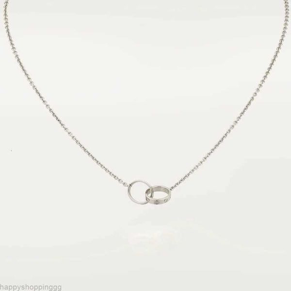 new classic design double loop charms pendant love necklace for women girls 316l steel wedding jewelry collares collier, Silver
new classic design double loop charms pendant love necklace for women girls 316l steel wedding jewelry collares collier, Silver