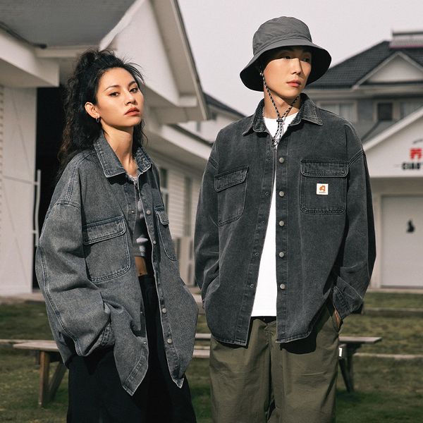 mens jackets korean fashion denim cotton shirt long sleeve black blue drop shoulder pockets cowboy coats loose casual cargo jeans jacke 2307, Black;brown
mens jackets korean fashion denim cotton shirt long sleeve black blue drop shoulder pockets cowboy coats loose casual cargo jeans jacke 2307, Black;brown