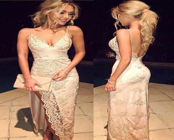 spaghetti straps split side prom dresses mermaid champagne gold applique floor length formal evening gown party dresses custo1200893, Black
spaghetti straps split side prom dresses mermaid champagne gold applique floor length formal evening gown party dresses custo1200893, Black