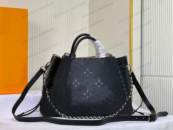 designer women's bella tote handbags monograms engraved perforated cow leather paired with leather handle and detachable shoulder strap
designer women's bella tote handbags monograms engraved perforated cow leather paired with leather handle and detachable shoulder strap