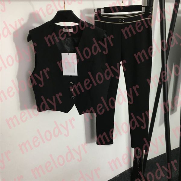 women designer vest pants black vest suit coat high elastic leggings diamond letter sleeveless coat tight pants, White
women designer vest pants black vest suit coat high elastic leggings diamond letter sleeveless coat tight pants, White