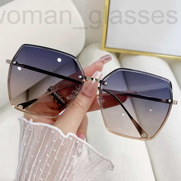 fashion sunglasses frames designer 2023 large frame sunglasses frameless gradient color new versatile for women's korean fashion glasse, Black
fashion sunglasses frames designer 2023 large frame sunglasses frameless gradient color new versatile for women's korean fashion glasse, Black
