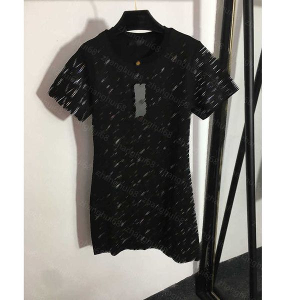 23ss summer dress womens designer clothing women dresses full logo drill letters slim short sleeve dress womens clothing a1, Black;gray
23ss summer dress womens designer clothing women dresses full logo drill letters slim short sleeve dress womens clothing a1, Black;gray