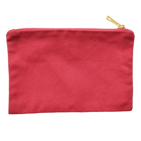 burgundy 6x9in 12oz cotton canvas makeup pouch with gold lining gold zip solid cosmetic bag
burgundy 6x9in 12oz cotton canvas makeup pouch with gold lining gold zip solid cosmetic bag