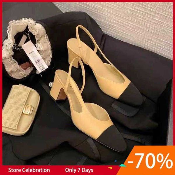 designer sandals channel slides shoes small fragrance new color matching french thick heel asdfbb, Black
designer sandals channel slides shoes small fragrance new color matching french thick heel asdfbb, Black
