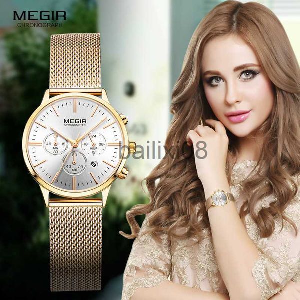 other watches megir women's chronograph luminous hands date indicator stainless steel mesh strap quartz wrist watches lady rose gold m2, Slivery;black
other watches megir women's chronograph luminous hands date indicator stainless steel mesh strap quartz wrist watches lady rose gold m2, Slivery;black