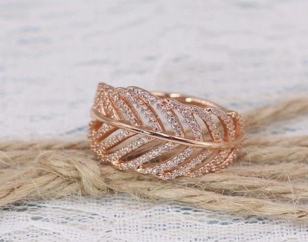 rose gold feather band rings original silver fits for style jewelry 180886cz h8ale h81397895
rose gold feather band rings original silver fits for style jewelry 180886cz h8ale h81397895