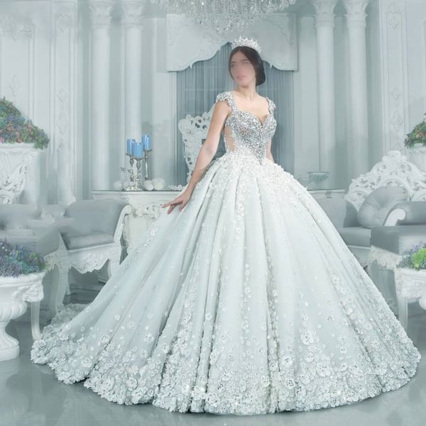 luxury wedding dress sweetheart neck ball gowns sleeveless with appliques lace crystal vestido de noiva plus size, White
luxury wedding dress sweetheart neck ball gowns sleeveless with appliques lace crystal vestido de noiva plus size, White